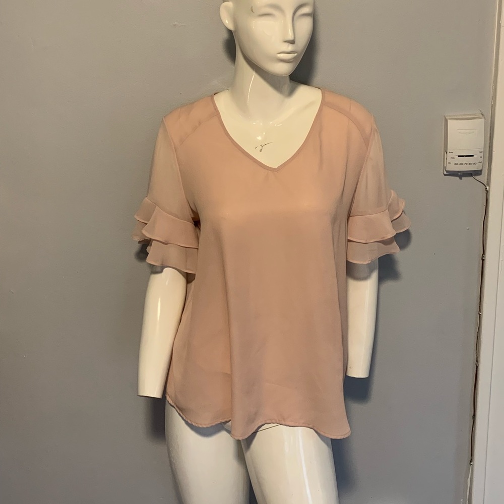 Worthington Ruffled Sleeved Blouse